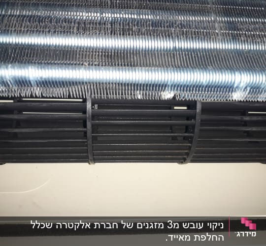 סליל מתכת ומאוורר במזגן
